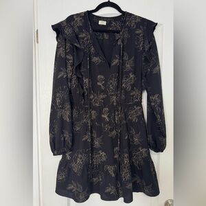 Aritzia-Wilfred long sleeve dress, floral print, size L